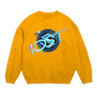 IOST_Supporter_CharityのIOST【ホッパーデザイン】グラデーション（青サポたん） Crew Neck Sweatshirt