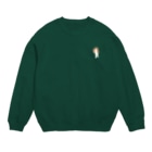 SUIMINグッズのお店の【小】いちごアイスをあざとく運ぶねこ Crew Neck Sweatshirt