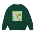 みるきち【ペットイラストアーティスト】の飛び出すカナヘビ① Crew Neck Sweatshirt