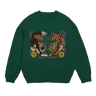 ねこのLAPHCONESSのラフヴーリン　ボタニカル　透過 Crew Neck Sweatshirt