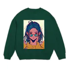 zaisuのクール系女子 Crew Neck Sweatshirt