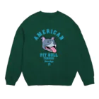 LONESOME TYPE ススのLove❤️Dogs（アメリカンピットブルテリア・青鼻） Crew Neck Sweatshirt