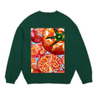 🦠きゃびあ🦠のトマトいっぱい Crew Neck Sweatshirt