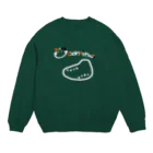 兎猫庵のおかりにゃ茶黒 Crew Neck Sweatshirt