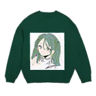 青リンゴのゆめかわいい女の子 Crew Neck Sweatshirt