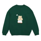 papiko くまさんのしろくまくんの日常　読書 Crew Neck Sweatshirt