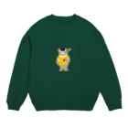 papiko くまさんのゴルフベアー　くまさん　ゴルフ Crew Neck Sweatshirt