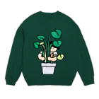 oitama storeのモンステラだっこ Crew Neck Sweatshirt