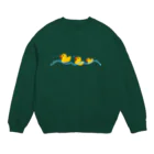 machiwowのぷかぷかあひる Crew Neck Sweatshirt