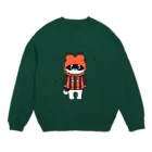 チャーナのアイテムショップのサッカー犬 Crew Neck Sweatshirt