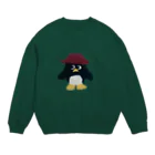 totsukamisako_storeのおしゃれ帽子ペンギン Crew Neck Sweatshirt