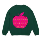 LalaHangeulの사과 (りんご)  ハングルデザイン Crew Neck Sweatshirt