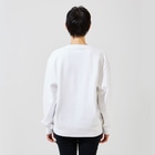 お白湯の脳内のチャイナガール Crew Neck Sweatshirt :model wear (back)