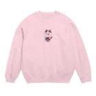 ブドウのお着物でお出かけニャンコ Crew Neck Sweatshirt