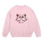 Cody the Lovebirdの仲良しクルマサカオウム&キバタン Chubby Bird Crew Neck Sweatshirt