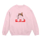 ざっかばらんの見守る"にゃんごろう" Crew Neck Sweatshirt