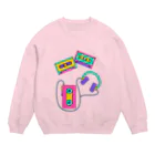 Lucia BOXの90'S LOVE -ウォークマンとカセットテープ Crew Neck Sweatshirt