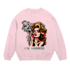 islandmoon13の煙草を吸う美女 Crew Neck Sweatshirt