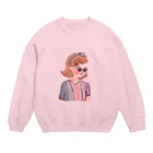 hero_a07の昭和の女性 Crew Neck Sweatshirt