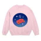 もふもふ堂の蟹座 Crew Neck Sweatshirt