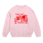 『NG （Niche・Gate）』ニッチゲート-- IN SUZURIのGet Up! Stand Up!(赤) Crew Neck Sweatshirt