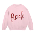 ｡*✽花宮のショップ✽*｡のRock（文字） Crew Neck Sweatshirt