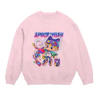 space laundryのスペースウォッシュ～黒地用～ Crew Neck Sweatshirt