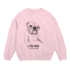 I love cats&dogs　の犬、イラスト Crew Neck Sweatshirt