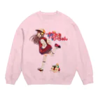 ドライブイン飯野のすずめとむーちゃん Crew Neck Sweatshirt