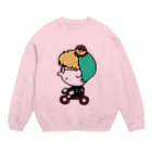 たこ虎しろちゃんのたこ虎しろちゃん Crew Neck Sweatshirt