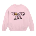 N子の絵日記の私はマシュマロが大好きです！ Crew Neck Sweatshirt