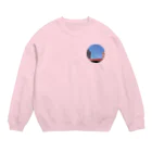 フランスピアノ山本のイラストたちの胸プリントで丸いフォト【なかがわデザイン】 Crew Neck Sweatshirt