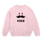 トシゾーのSUZURIのとこのヒゲHIGE（黒） Crew Neck Sweatshirt