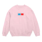 ねこのかくれが的ひみつきちハウスの3Dメガネ Crew Neck Sweatshirt