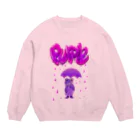 スロータイプ書店 Slowtype BooksのPurple rain パープルレイン 172 Crew Neck Sweatshirt