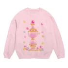 プリズモリイの箱の魔法少女の不思議な香水瓶と魔法玉石 ピンク Crew Neck Sweatshirt