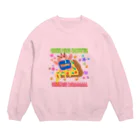 ☆あゆ ころ たろの☆ ハッピーライフのピザ好きなぜつぼうや Crew Neck Sweatshirt