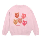 yuccoloの風船猫 Crew Neck Sweatshirt