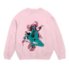 tama.llustrationのロックT ROCK'N PUNK - 悪魔ちゃん スニーカー Crew Neck Sweatshirt