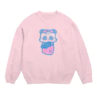 SUSEONG1991の春パンダ あお Crew Neck Sweatshirt