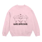 きょううんRRR・SUZURI支店のLOVE LOVE DOG スウェット