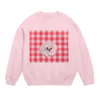 Do doodle dooのビションフリーゼのくりーむちゃん、ギンガムチェック Crew Neck Sweatshirt