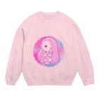 かわいいもののおみせ　いそぎんちゃくのゆめかわアマビエ Crew Neck Sweatshirt