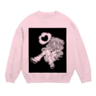 ぐつぐつ煮込みうどんの推し大好きな女の子/黒 Crew Neck Sweatshirt