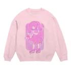 かわいいもののおみせ　いそぎんちゃくのゆめかわ魔法少女ちゃん Crew Neck Sweatshirt