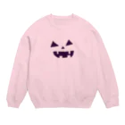 ゆずずショップのハロウィンおばけカボチャ🎃 Crew Neck Sweatshirt