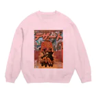 3時のおやつはマカロンのデザート Crew Neck Sweatshirt