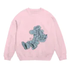 めぐみのなんとなくかわいいショップの4ひきのぱんだ(みずいろ) Crew Neck Sweatshirt