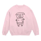 ムエックネのブタ Crew Neck Sweatshirt