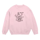 ペコりんショップのハートがたくさん、とんがり帽子のペキニーズさん Crew Neck Sweatshirt